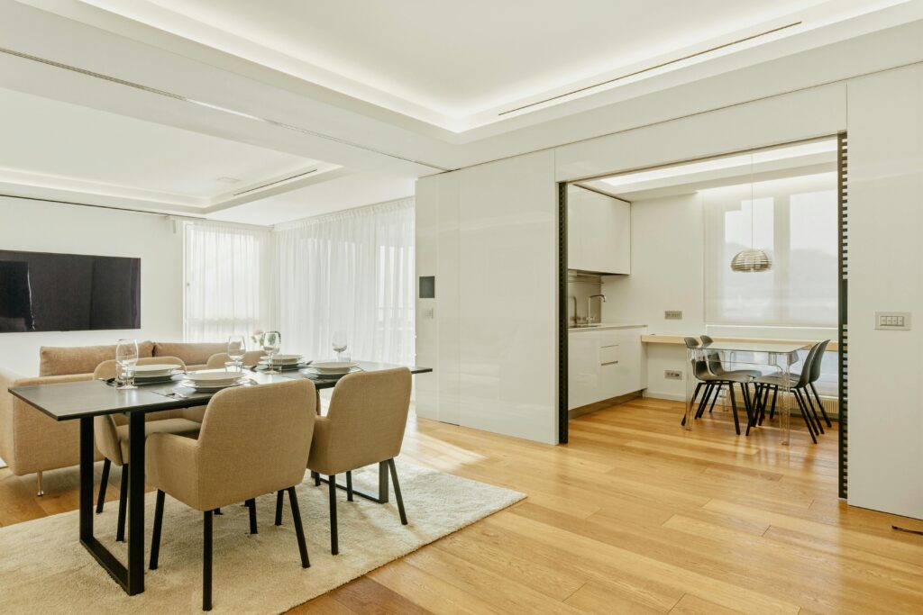 custom home living space